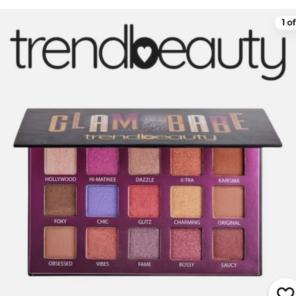 Trend Beauty Glam Babe Eyeshadow Palette - Multicolor NEW 15 shades